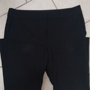 LOFT Womens Size 12 Black Marisa Straight Leg Cropped Dress Pants